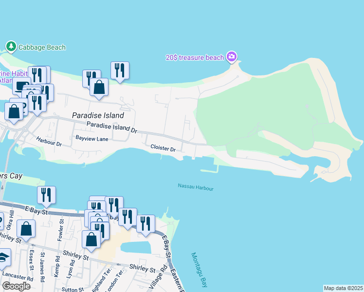 map of restaurants, bars, coffee shops, grocery stores, and more near in 