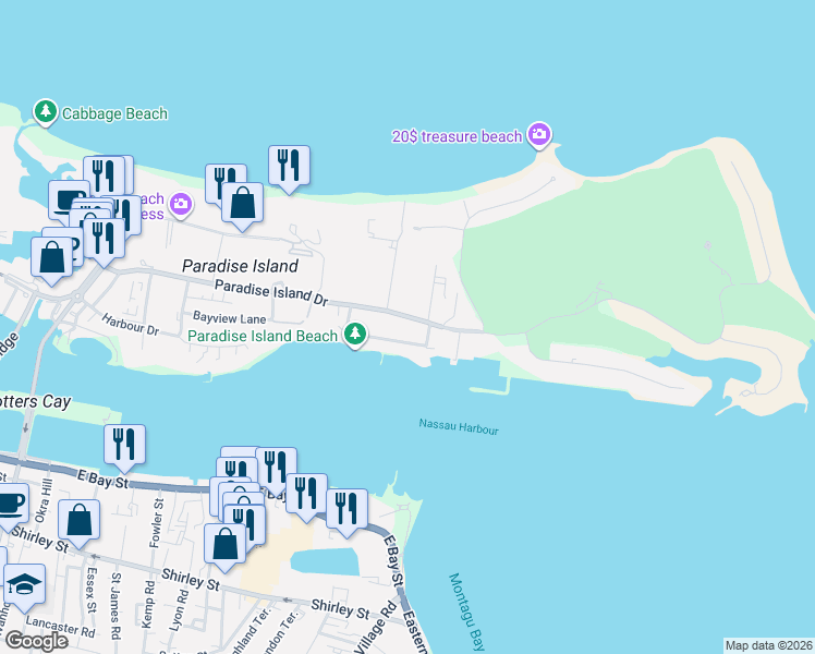 map of restaurants, bars, coffee shops, grocery stores, and more near in 