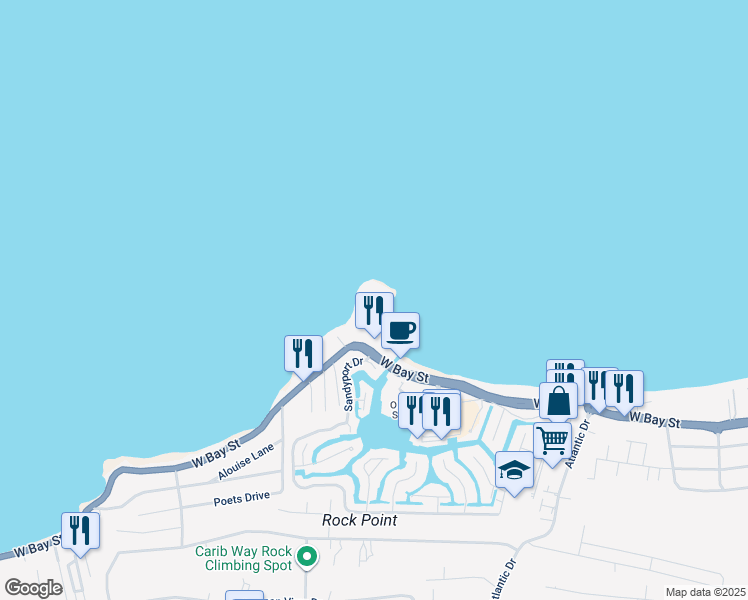 map of restaurants, bars, coffee shops, grocery stores, and more near in 