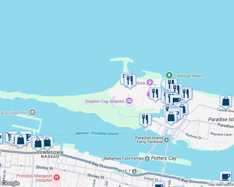 map of restaurants, bars, coffee shops, grocery stores, and more near in 