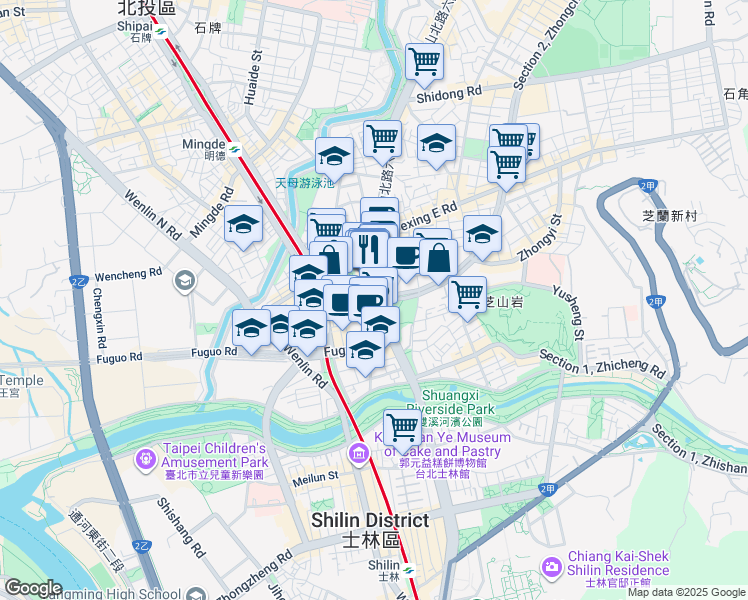map of restaurants, bars, coffee shops, grocery stores, and more near in 