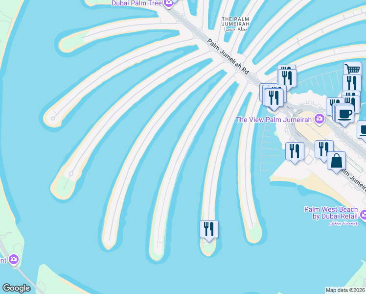 map of restaurants, bars, coffee shops, grocery stores, and more near Al Naghal in Dubai