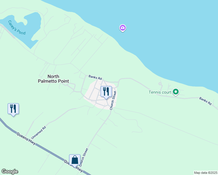 map of restaurants, bars, coffee shops, grocery stores, and more near in North Palmetto Point