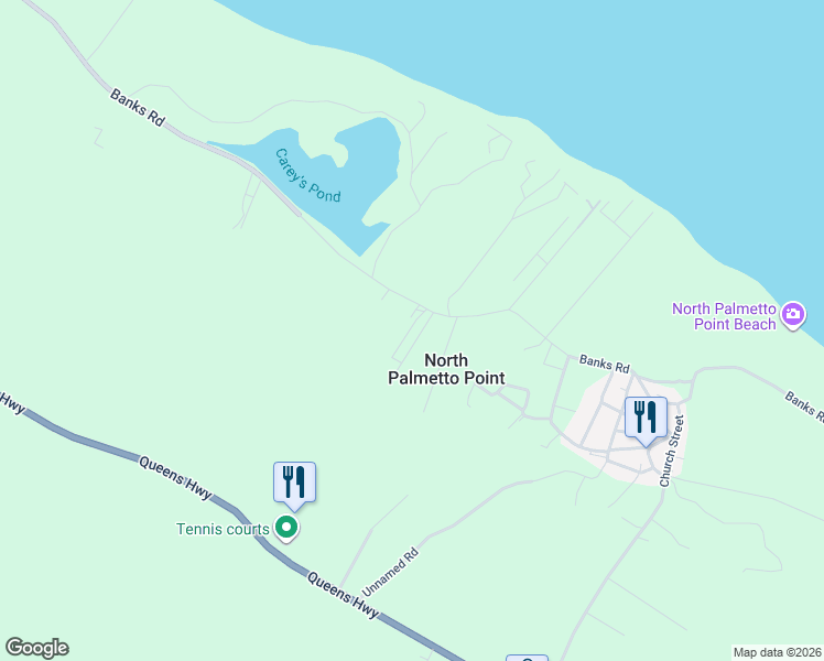 map of restaurants, bars, coffee shops, grocery stores, and more near in North Palmetto Point