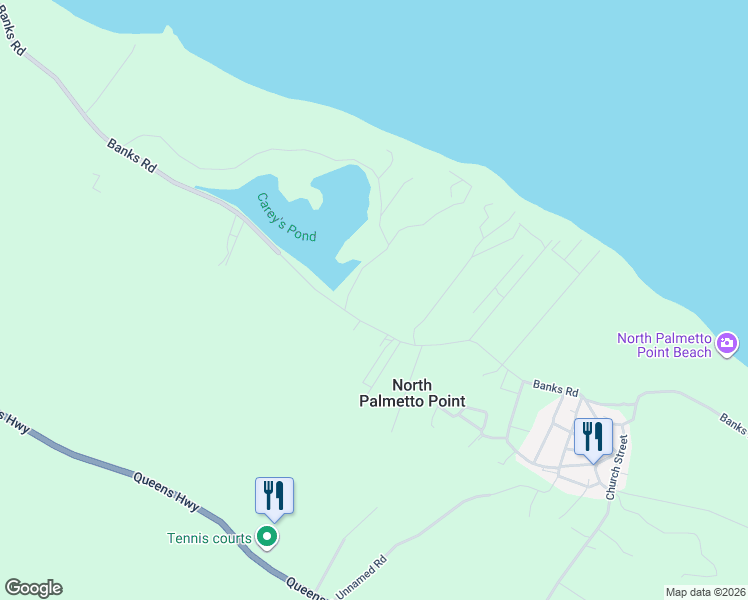 map of restaurants, bars, coffee shops, grocery stores, and more near in North Palmetto Point