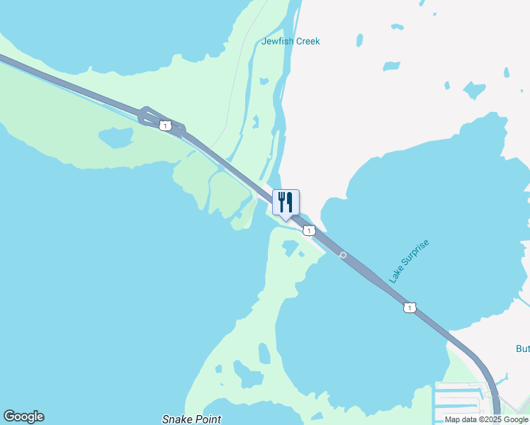 map of restaurants, bars, coffee shops, grocery stores, and more near in Key Largo