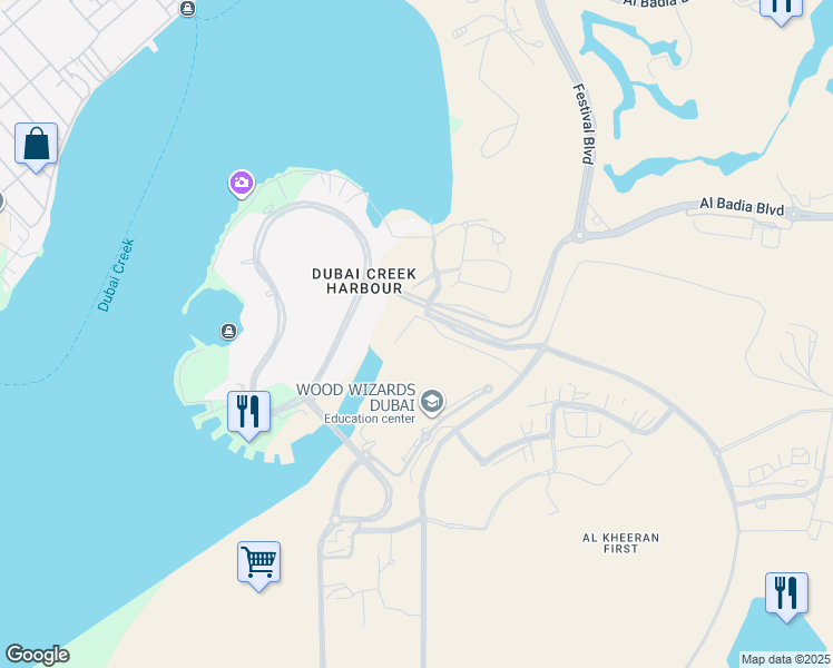 map of restaurants, bars, coffee shops, grocery stores, and more near in Dubai