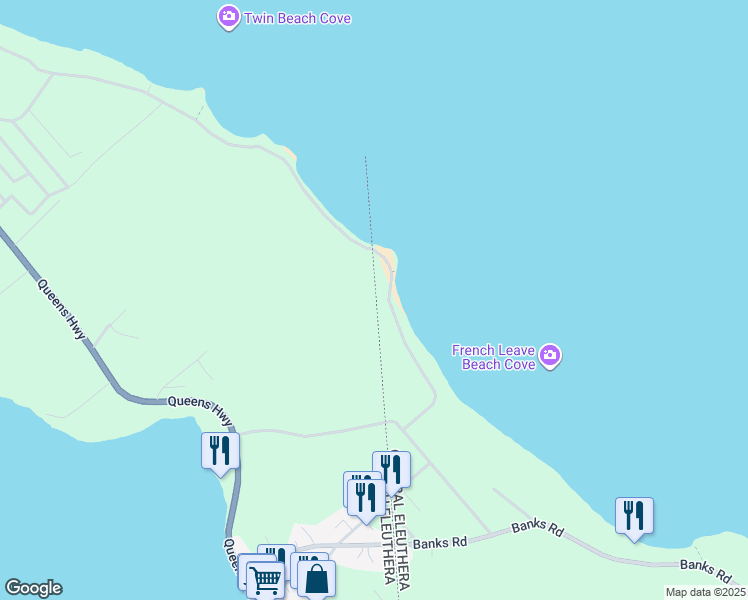 map of restaurants, bars, coffee shops, grocery stores, and more near in Governor's Harbour