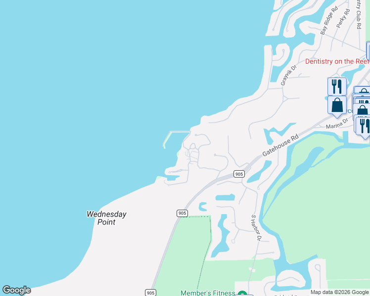 map of restaurants, bars, coffee shops, grocery stores, and more near 60 W Lake Rd in Key Largo