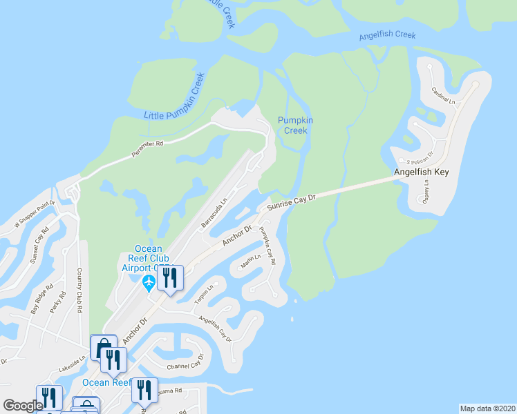 map of restaurants, bars, coffee shops, grocery stores, and more near 2 Landings in Key Largo