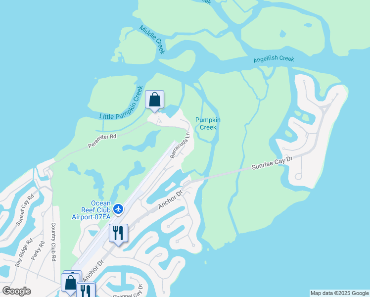 map of restaurants, bars, coffee shops, grocery stores, and more near 3026 Sanctuary Terrace in Key Largo