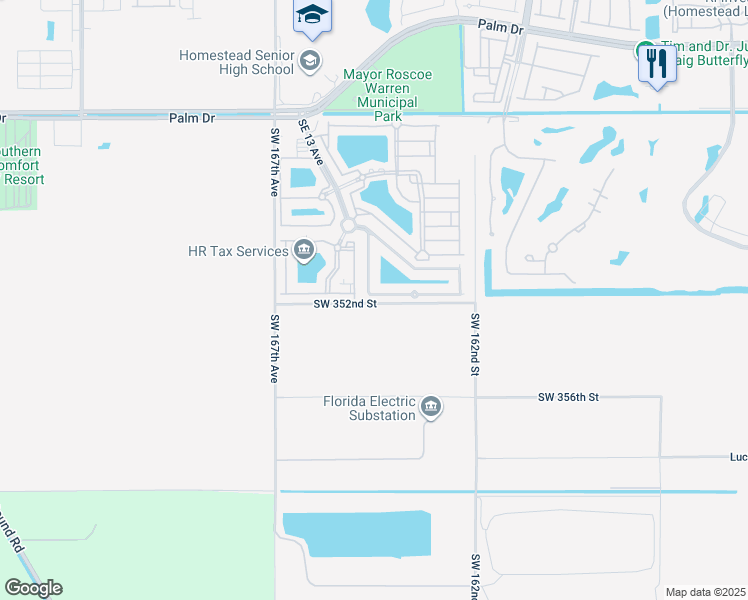 map of restaurants, bars, coffee shops, grocery stores, and more near 1500 Southeast 31st Court in Homestead