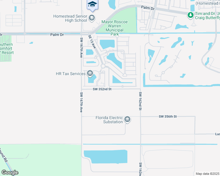 map of restaurants, bars, coffee shops, grocery stores, and more near 1500 Southeast 31st Court in Homestead