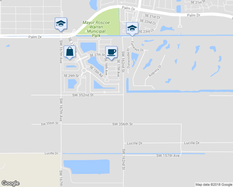 map of restaurants, bars, coffee shops, grocery stores, and more near 1678 Southeast 31st Court in Homestead