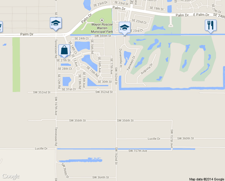 map of restaurants, bars, coffee shops, grocery stores, and more near 3049 Southeast 17th Avenue in Homestead