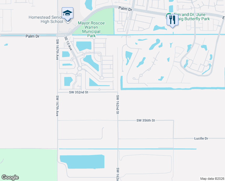 map of restaurants, bars, coffee shops, grocery stores, and more near 3049 Southeast 17th Avenue in Homestead