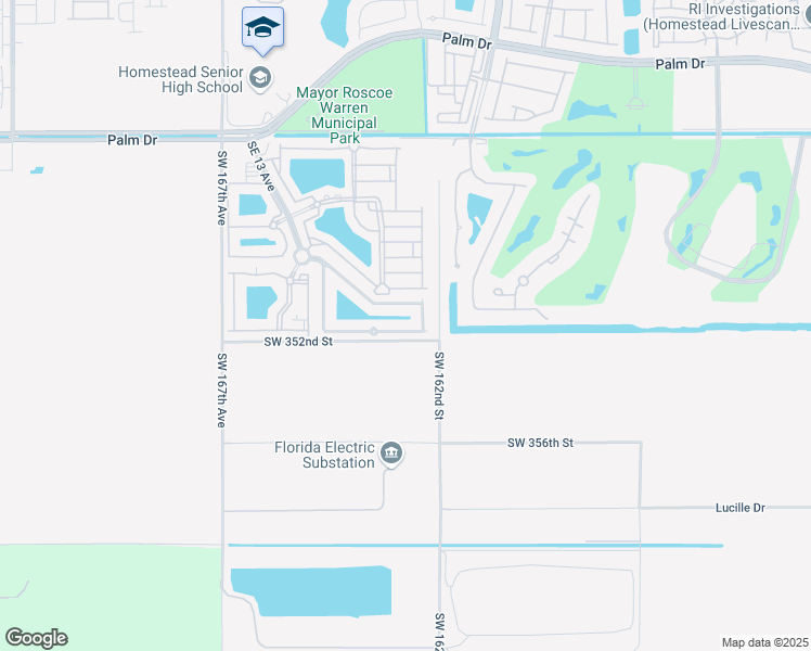 map of restaurants, bars, coffee shops, grocery stores, and more near 1655 Southeast 31st Court in Homestead