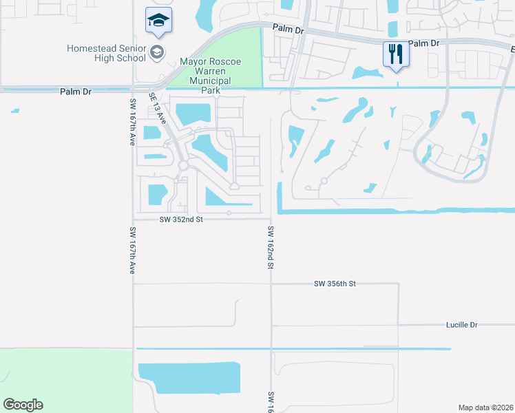 map of restaurants, bars, coffee shops, grocery stores, and more near 3049 Southeast 17th Avenue in Homestead