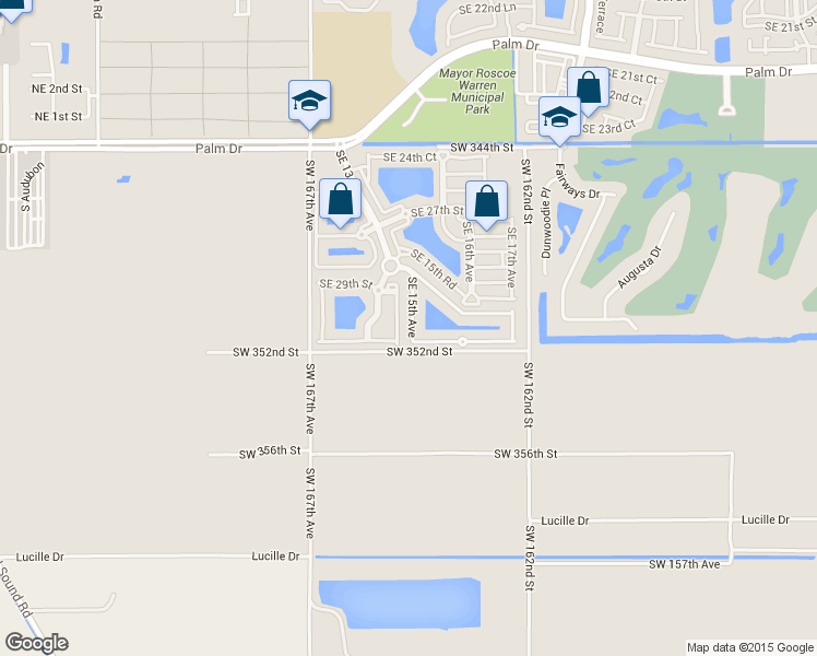 map of restaurants, bars, coffee shops, grocery stores, and more near 3036 Southeast 15th Avenue in Homestead