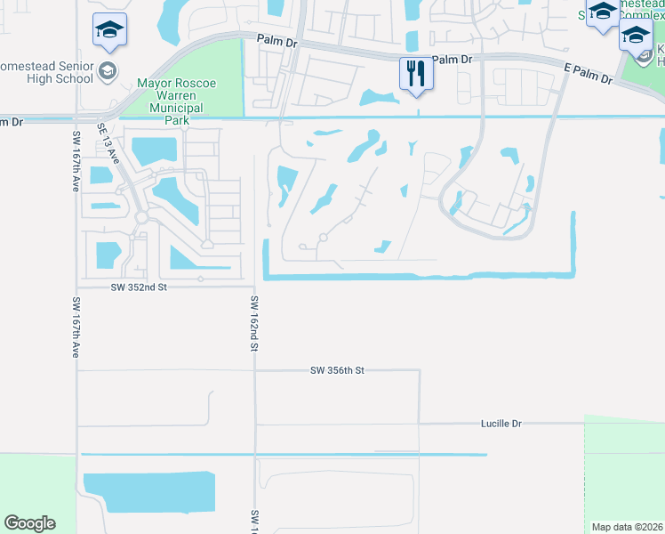 map of restaurants, bars, coffee shops, grocery stores, and more near 3190 Fairways Dr in Homestead