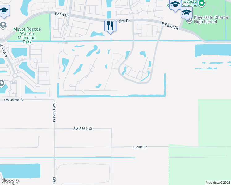 map of restaurants, bars, coffee shops, grocery stores, and more near 2805 Augusta Drive in Homestead