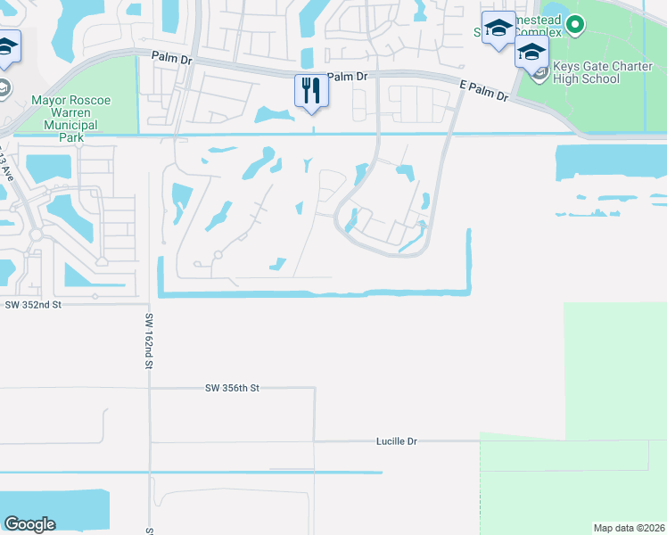 map of restaurants, bars, coffee shops, grocery stores, and more near 2805 Augusta Drive in Homestead