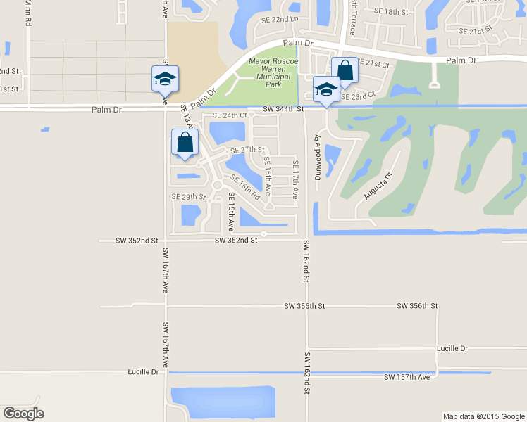 map of restaurants, bars, coffee shops, grocery stores, and more near 1632 Southeast 30th Street in Homestead