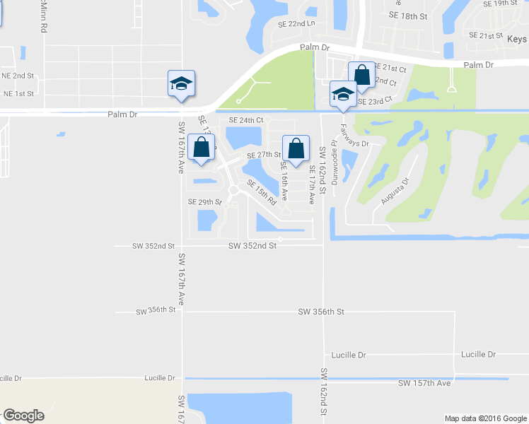 map of restaurants, bars, coffee shops, grocery stores, and more near 2944 Southeast 15th Terrace in Homestead