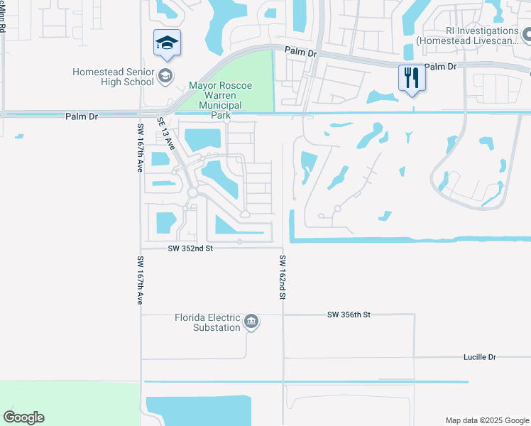 map of restaurants, bars, coffee shops, grocery stores, and more near 2903 Southeast 17th Avenue in Homestead