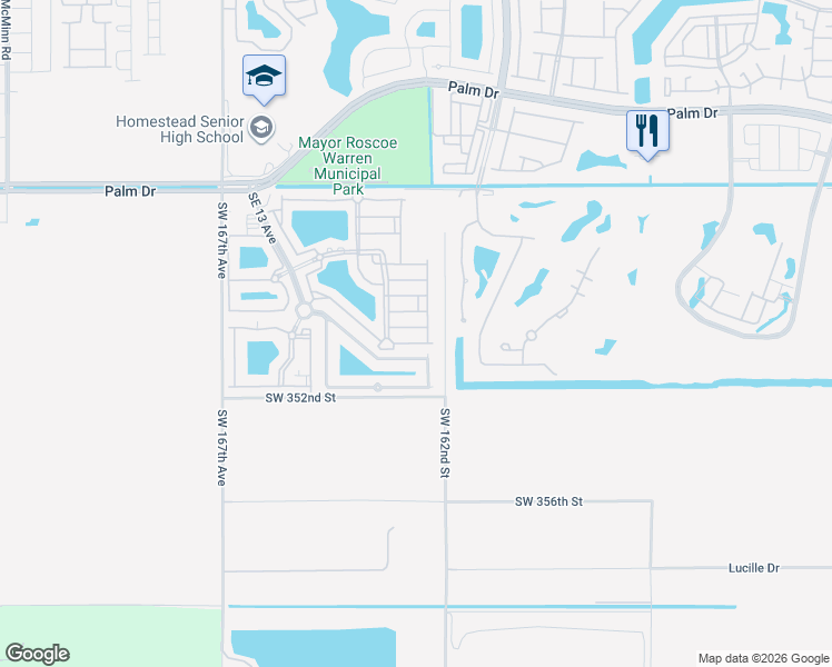 map of restaurants, bars, coffee shops, grocery stores, and more near 2903 Southeast 17th Avenue in Homestead
