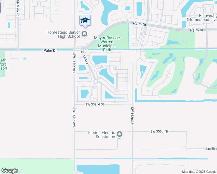 map of restaurants, bars, coffee shops, grocery stores, and more near 2933 Southeast 15th Terrace in Homestead
