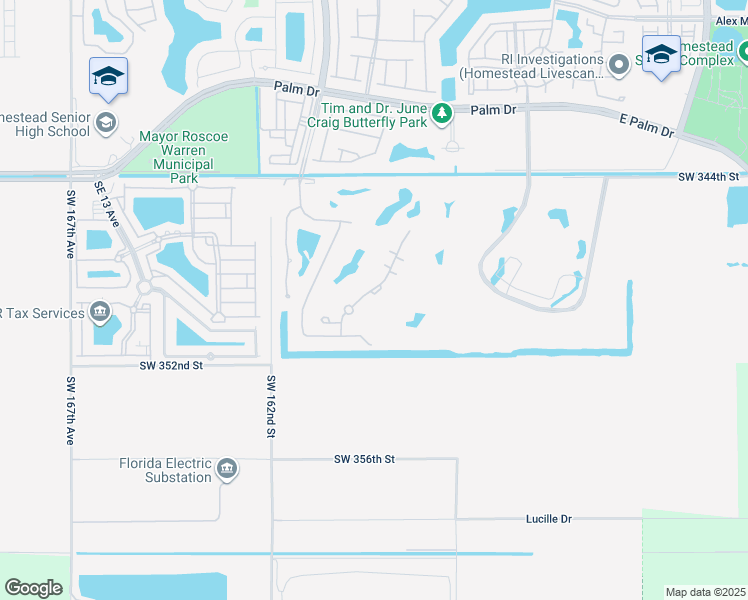 map of restaurants, bars, coffee shops, grocery stores, and more near 2905 Augusta Drive in Homestead