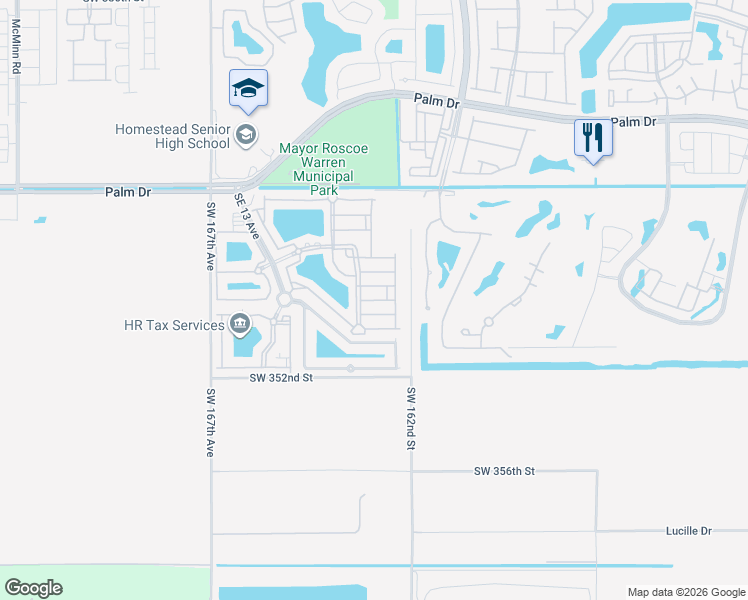 map of restaurants, bars, coffee shops, grocery stores, and more near 1657 Southeast 28th Court in Homestead