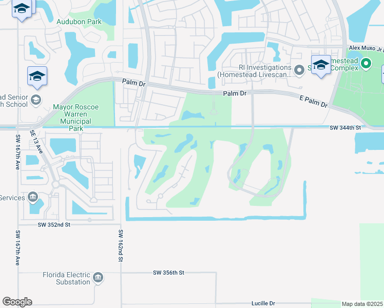 map of restaurants, bars, coffee shops, grocery stores, and more near 2604 Augusta Drive in Homestead