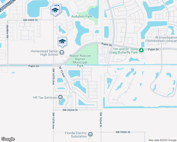 map of restaurants, bars, coffee shops, grocery stores, and more near 1528 Southeast 24th Court in Homestead
