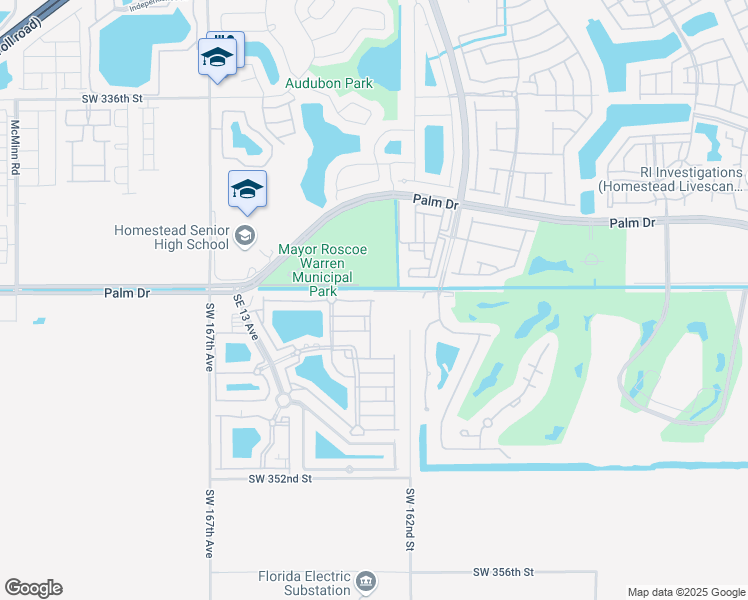 map of restaurants, bars, coffee shops, grocery stores, and more near 1528 Southeast 24th Court in Homestead