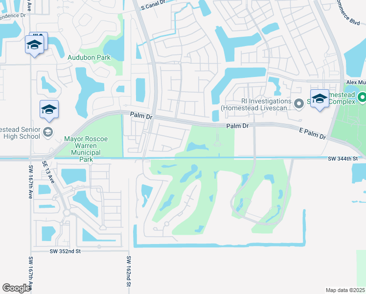 map of restaurants, bars, coffee shops, grocery stores, and more near 1975 Southeast 23rd Court in Homestead