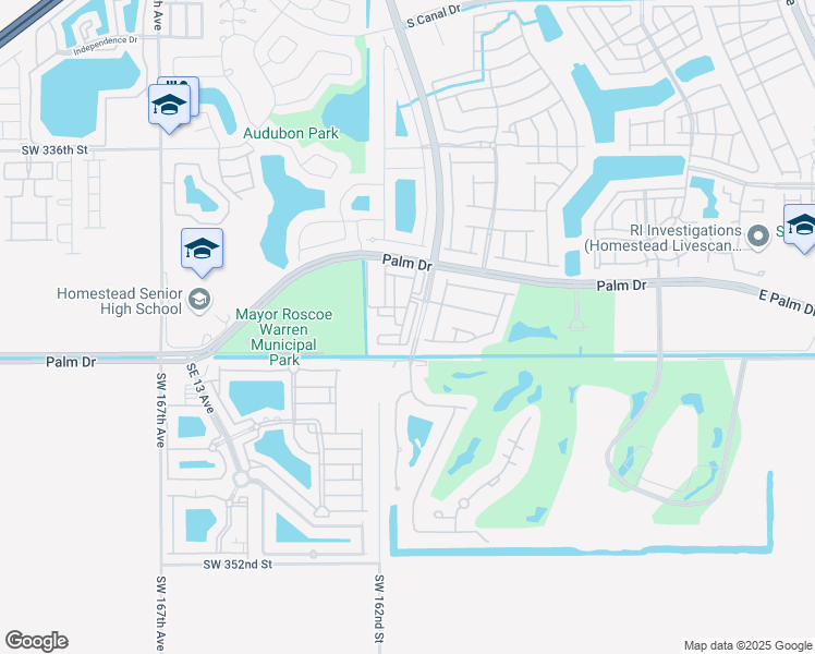 map of restaurants, bars, coffee shops, grocery stores, and more near 2376 Southeast 17th Terrace in Homestead