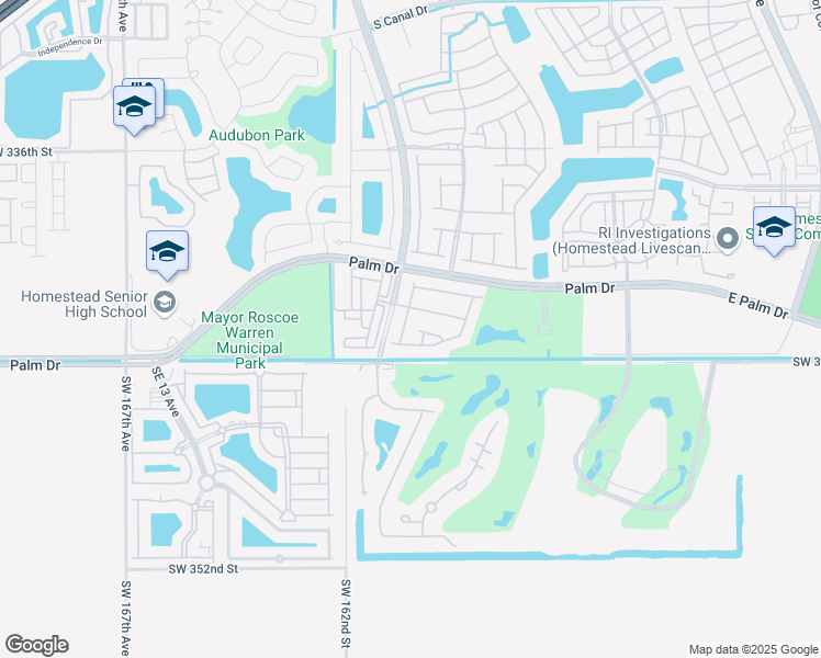 map of restaurants, bars, coffee shops, grocery stores, and more near 2239 Southeast 19th Avenue in Homestead