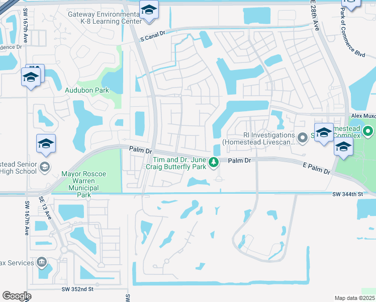 map of restaurants, bars, coffee shops, grocery stores, and more near 2017 Southeast 21st Court in Homestead