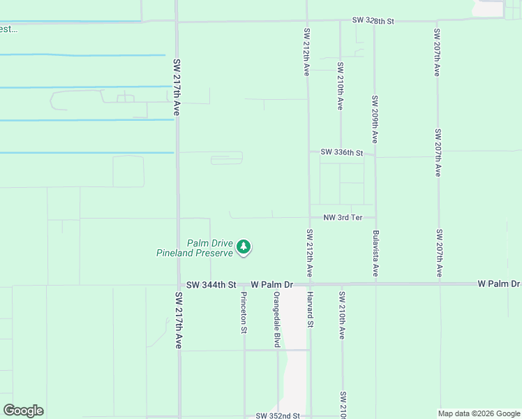 map of restaurants, bars, coffee shops, grocery stores, and more near 21321 Southwest 340th Street in Homestead