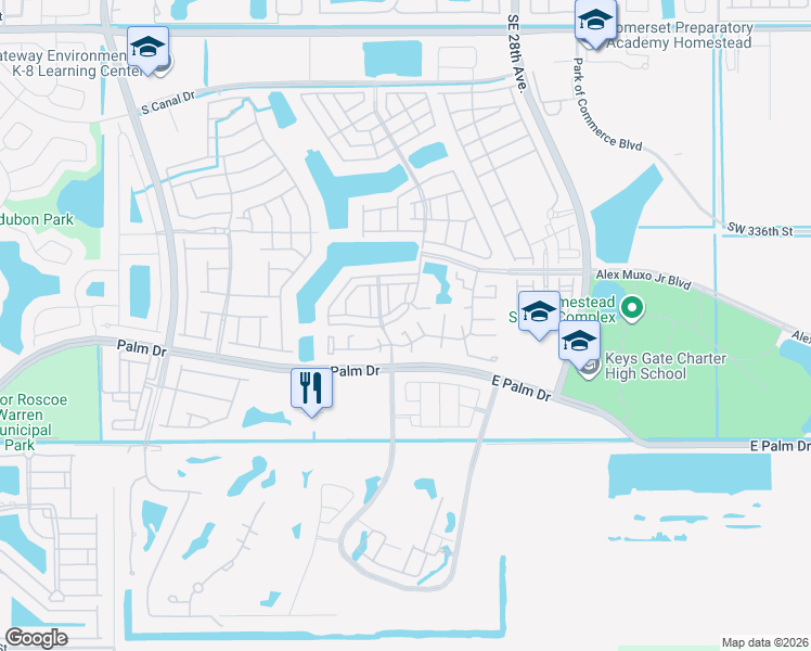 map of restaurants, bars, coffee shops, grocery stores, and more near 2209 Southeast 24th Place in Homestead