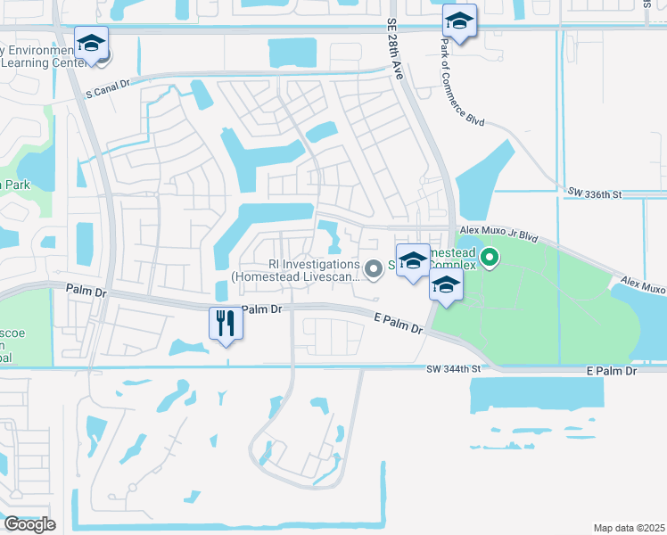 map of restaurants, bars, coffee shops, grocery stores, and more near 2002 Southeast 26th Lane in Homestead