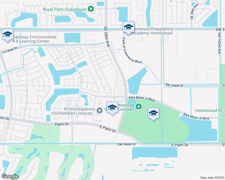map of restaurants, bars, coffee shops, grocery stores, and more near 1480 SouthEast 8th Court in Homestead