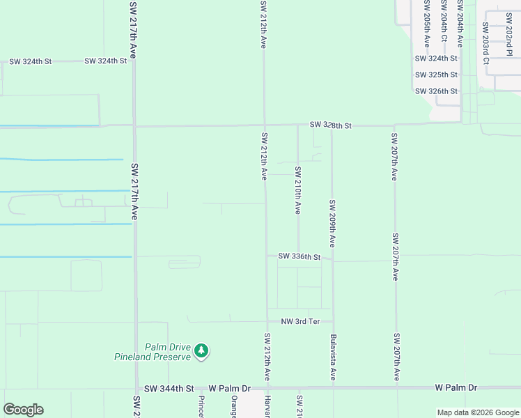map of restaurants, bars, coffee shops, grocery stores, and more near 33300 Southwest 212th Avenue in Homestead