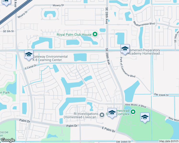 map of restaurants, bars, coffee shops, grocery stores, and more near 1145 Southeast 26th Avenue in Homestead