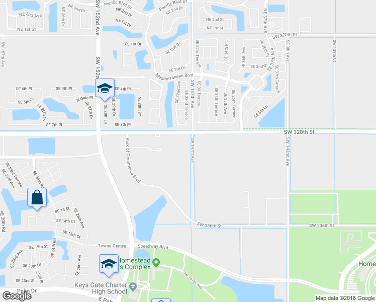 map of restaurants, bars, coffee shops, grocery stores, and more near 2239 Southeast 24th Place in Homestead