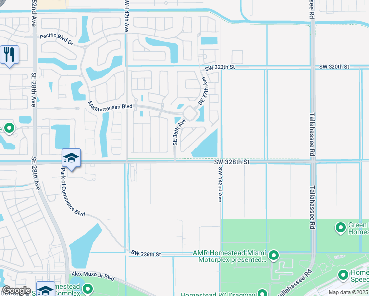 map of restaurants, bars, coffee shops, grocery stores, and more near 685 Southeast 37th Place in Homestead