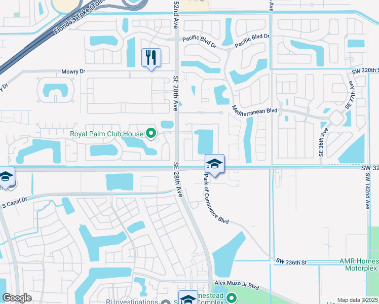 map of restaurants, bars, coffee shops, grocery stores, and more near 690 Southeast 29th Drive in Homestead