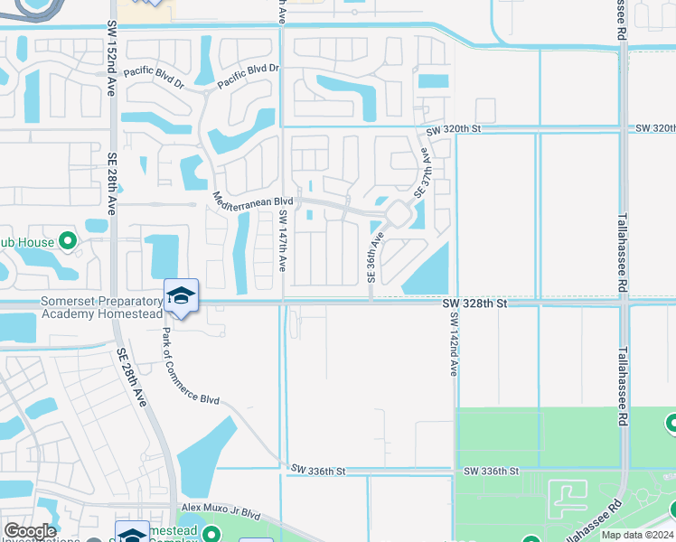map of restaurants, bars, coffee shops, grocery stores, and more near 700 SE 35th Ave in Homestead